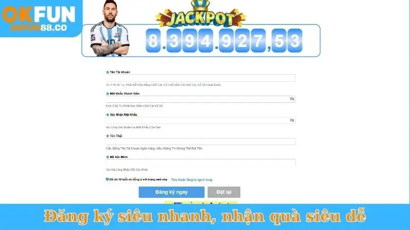 Đăng ký siêu nhanh, nhận quà siêu dễ