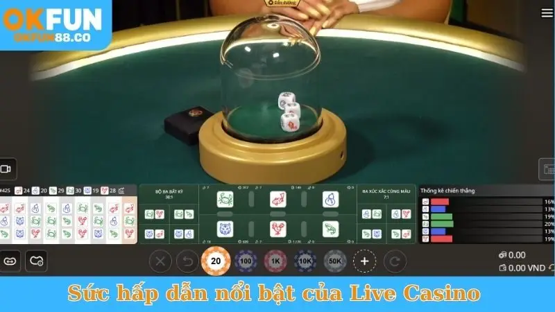 Sức hấp dẫn nổi bật của Live Casino